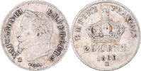 France 20 Centimes Coin, Napoleon III, Strasbourg, Silver -