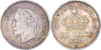 France 20 Centimes Coin, Napoleon III, Strasbourg, Silver -