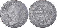 France 5 Centimes Coin, Dupré, Strasbourg, Bronze, KM:640.4 -