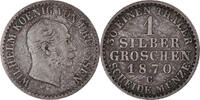 German States Groschen Coin, PRUSSIA, Wilhelm I, Frankfurt -