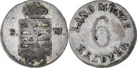 German States 6 Kreuzer Coin, SAXE-MEININGEN, Bernhard II -