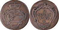 ITALIAN STATES 2 Soldi Coin, GORIZIA, Francesco II, Schm -