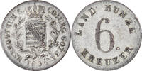 German States 6 Kreuzer Coin, SAXE-COBURG-GOTHA, Ernst I, Gotha -