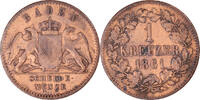 German States Kreuzer Coin, BADEN, Friedrich I, Copper -