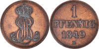 German States Pfennig Coin, HANNOVER, Ernst August, Hannover -