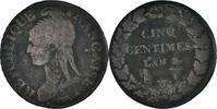 France 5 Centimes Coin, Dupré, Lille, Bronze, KM:640.11 -