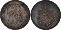 Brazil 20 Reis Coin, Pedro II, Brussels, Bronze, KM:474 -