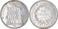 France 10 Francs Coin, Hercule, Paris, Silver, KM:932 -