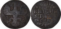 German States 12 Heller Coin, AACHEN, Aachen, Copper, KM:51 -