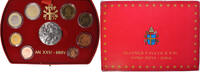Vatican 1 Cent to 2 Euro Jean-Paul II, euro set, Rome -