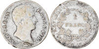France Franc Coin, Napoleon I, Paris, Silver, KM:656.1 -