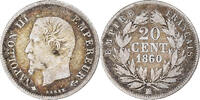 France 20 Centimes Coin, Napoleon III, Strasbourg, 6/5 -