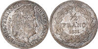 France 1/2 Franc Coin, Louis-Philippe, Lille, Silver -
