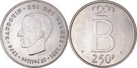 Belgium 250 Francs, 250 Frank Coin, Baudouin I, Brussels -