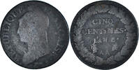 France 5 Centimes Coin, Dupré, Metz, Bronze, KM:640.2 -