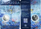 Andorra 2 Euro droits de l'homme, BU, Bi-Metallic -