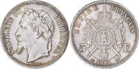 France 5 Francs Napoleon III, Paris, Pedigree, Silver -