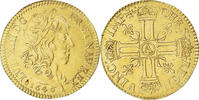 France Double louis d'or à la croisette Louis XIII, Paris, Gold -