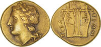 1/4 stater / 25 litrai Sicily, Syracuse, Pedigree, Electrum -