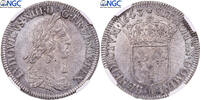 France 1/4 Écu 2e poinçon de Warin Louis XIII, Paris, Silver, NGC, UNC -