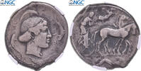 Tetradrachm Coin, Sicily, Syracuse, graded, NGC -