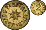 Venezuela 2 Reales Táchira State, San Cristobal, Bronze, PCGS -