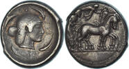 Tetradrachm Coin, Sicily, Gelon I, Syracuse, Silver -