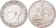 Belgium 50 Francs Coin, Baudouin I, Brussels World Fair, Brussels -