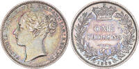 Great Britain Shilling Coin, Victoria, London, Silver -
