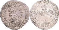 France 1/2 Franc au col plat Coin, Henri III, Bordeaux -