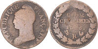 France 5 Centimes Coin, Dupré, Orléans, Copper, Gadoury:126 -