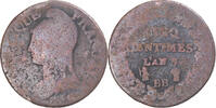 France 5 Centimes Coin, Dupré, Strasbourg, Copper -