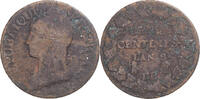 France 5 Centimes Coin, Dupré, Strasbourg, Copper -