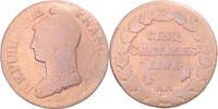 France 5 Centimes Coin, Dupré, Metz, Copper, Gadoury:126a -