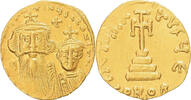 Solidus Constans II and Constantine IV, Constantinople, Gold -