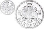 Barbados 10 Dollars Coin, Neptune, Franklin Mint, Proof -