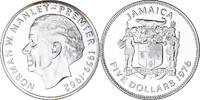 Jamaica 5 Dollars Coin, Elizabeth II, Franklin Mint, USA -