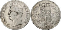 France 5 Francs Charles X, Lyon, Silver, Gadoury:644 -