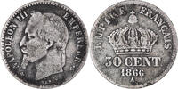 France 50 Centimes Coin, Napoleon III, Napoléon III, Paris -
