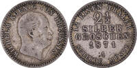 German States 2-1/2 Silber Groschen Coin, PRUSSIA, Wilhelm I, Berlin -