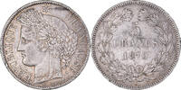 France 5 Francs Coin, Cérès, Bordeaux, Silver, KM:818.2 -
