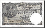 Belgium 5 Francs Banknote, KM:93 -
