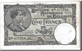 Belgium 5 Francs Banknote, KM:93 -