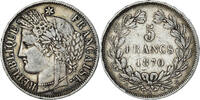 France 5 Francs Coin, Cérès, Bordeaux, Silver, KM:818.2 -