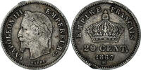 France 20 Centimes Coin, Napoleon III, Napoléon III, Strasbourg -