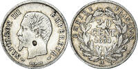 France 20 Centimes Coin, Napoleon III, Napoléon III, Paris -