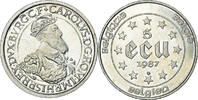 Belgium 5 Ecu Coin, Silver, KM:166 -