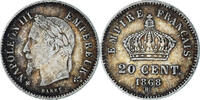 France 20 Centimes Coin, Napoleon III, Napoléon III, Strasbourg -