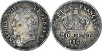 France 20 Centimes Coin, Napoleon III, Napoléon III, Strasbourg -