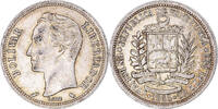 Venezuela Bolivar Coin, Silver, KM:37a -